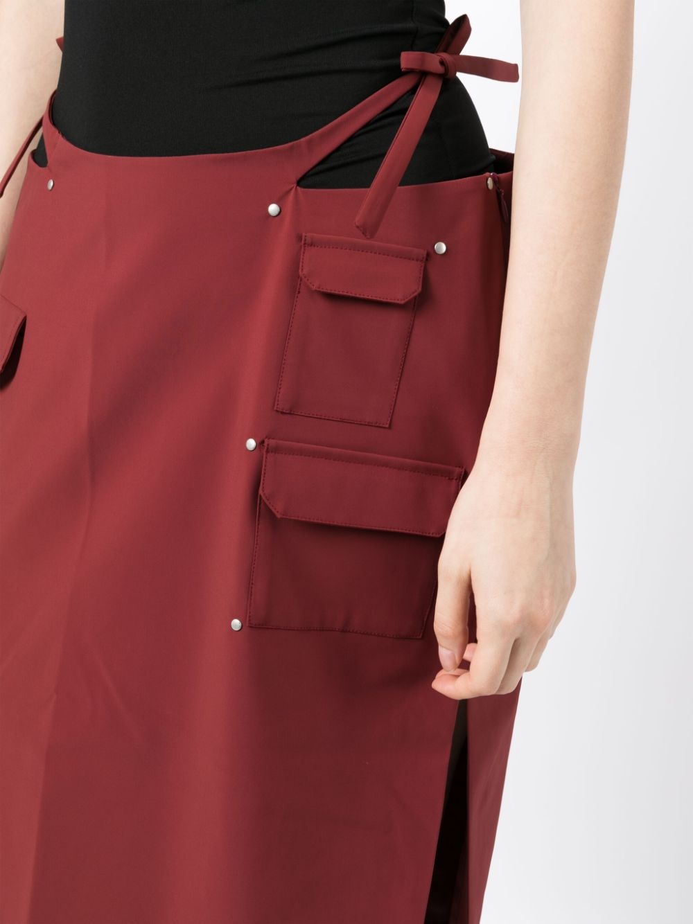 cut-out detailing midi skirt - 5