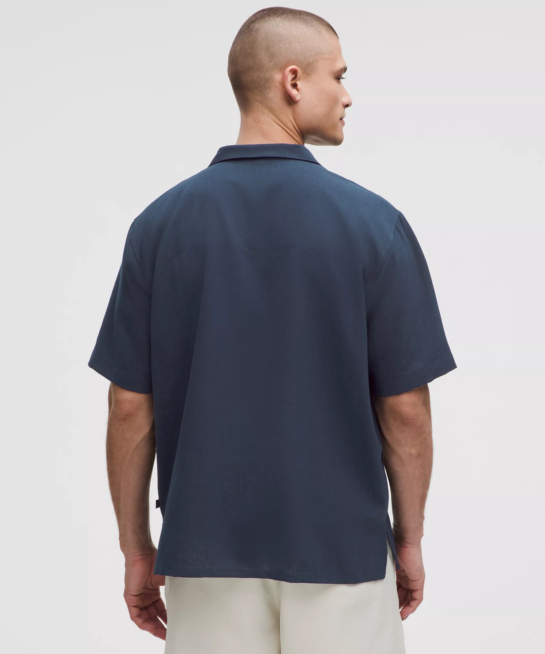 Lightweight Camp Collar Button-Up Shirt *Pocket - 3