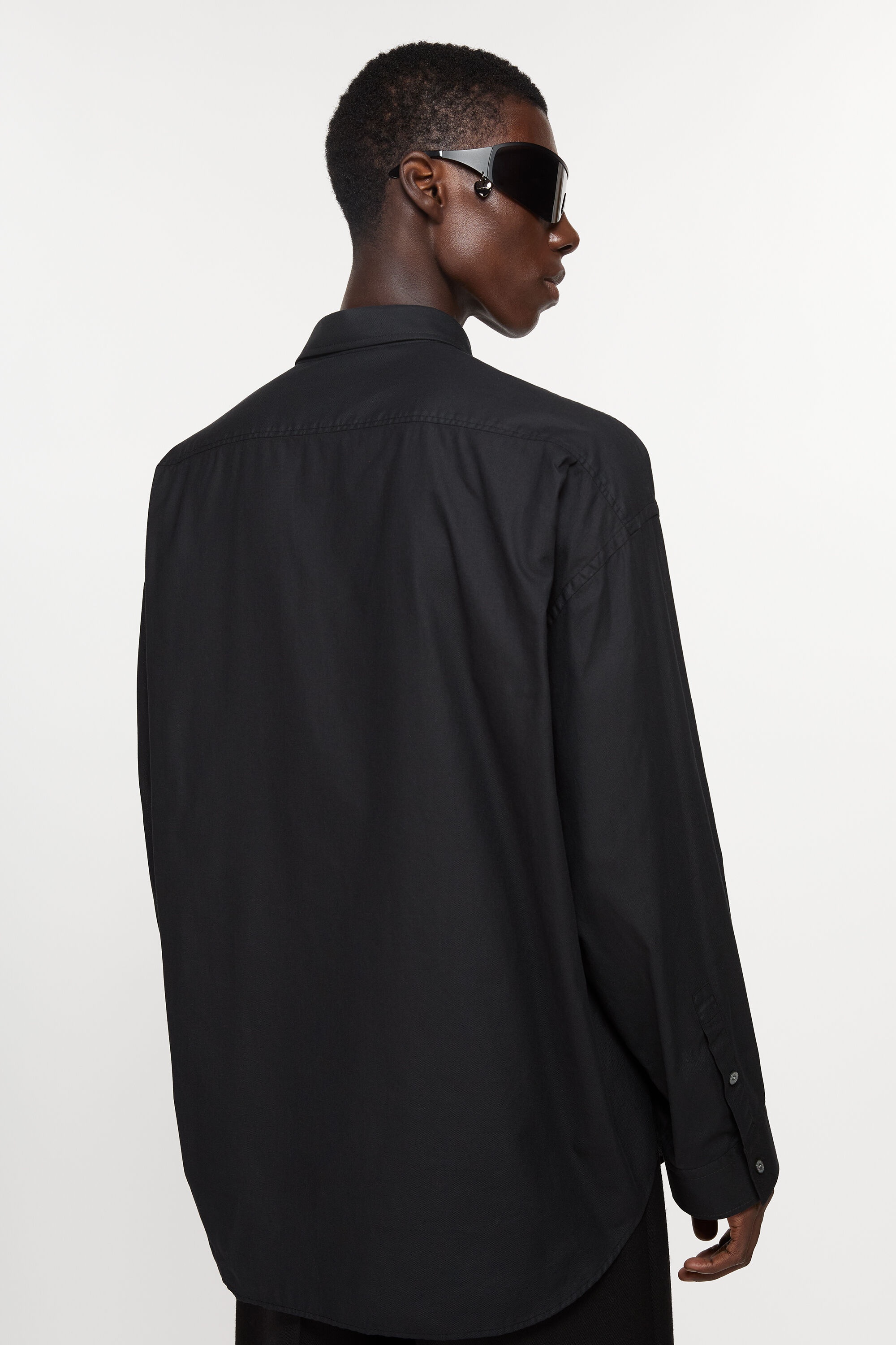 Button-up shirt - Black - 3