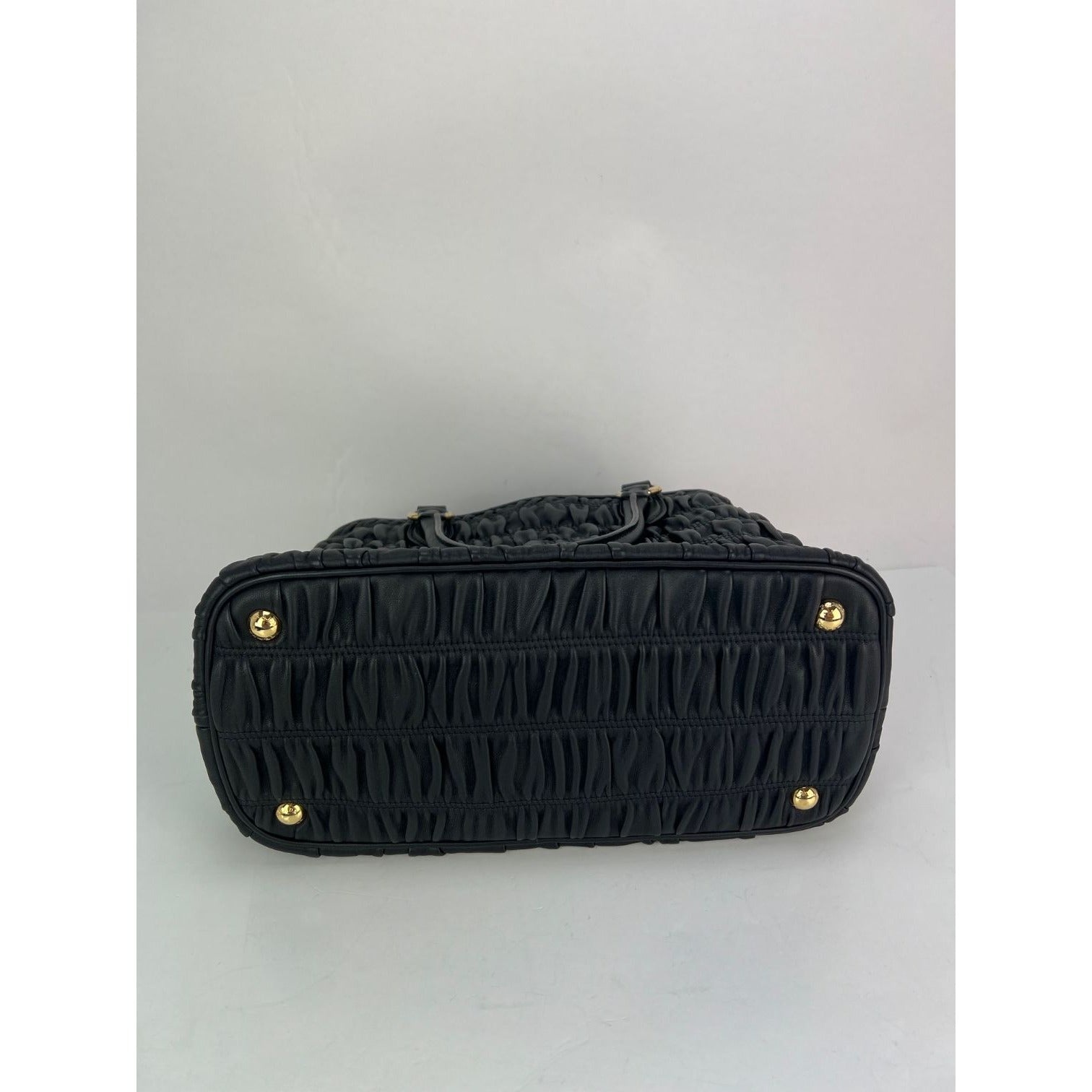 Prada Nappa Gaufre Black Leather Shoulder Crossbody Bag - 4