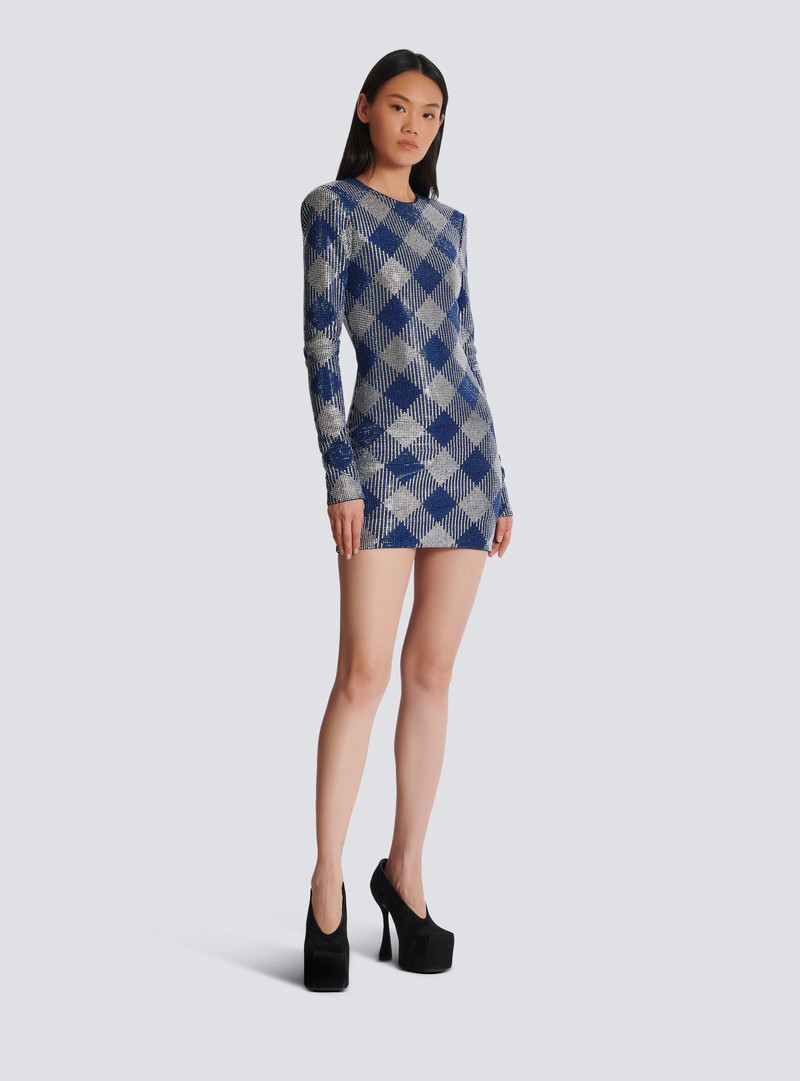 Gingham rhinestone dress 3