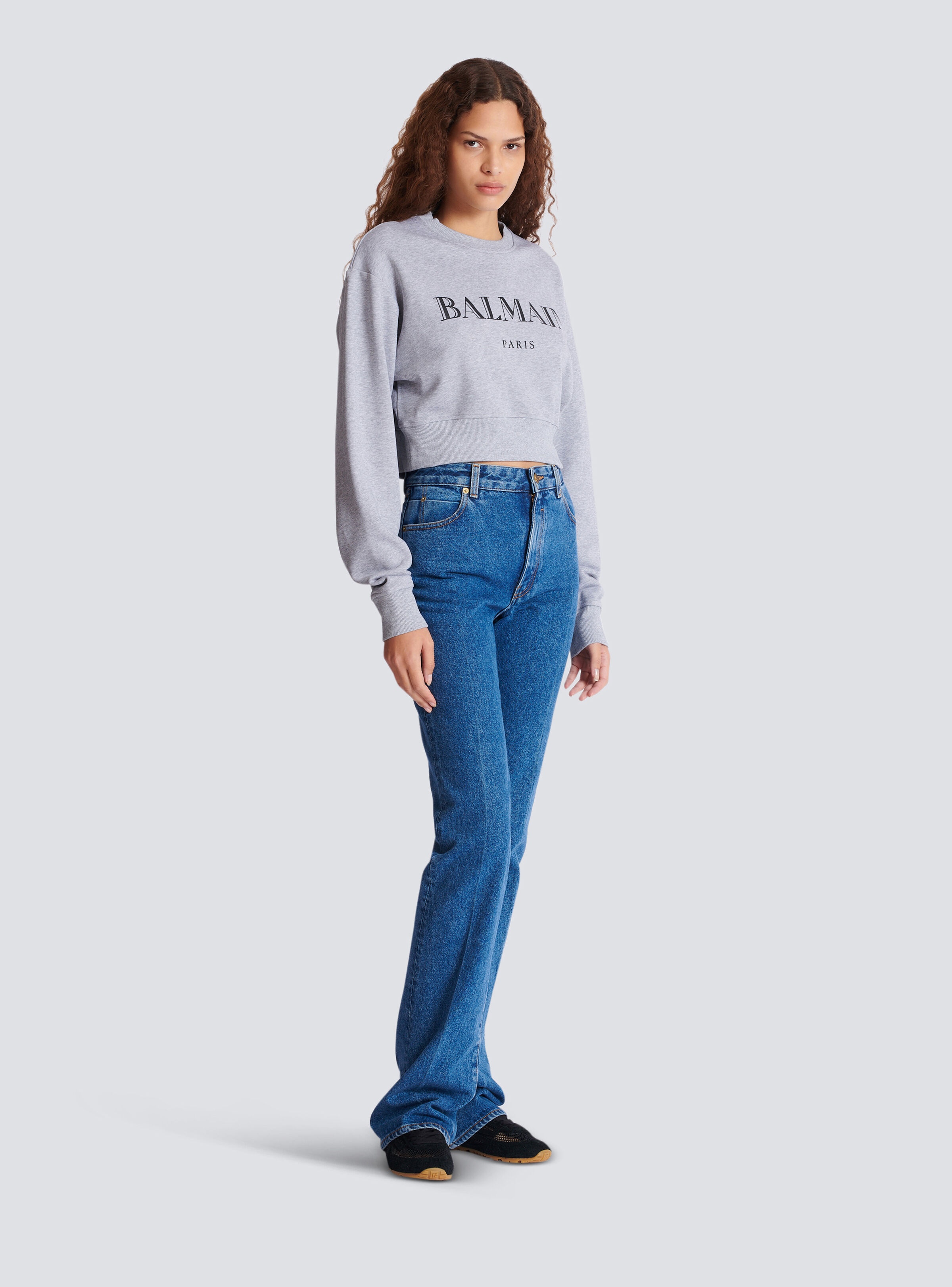 Printed Balmain crew-neck sweatshirt - 3