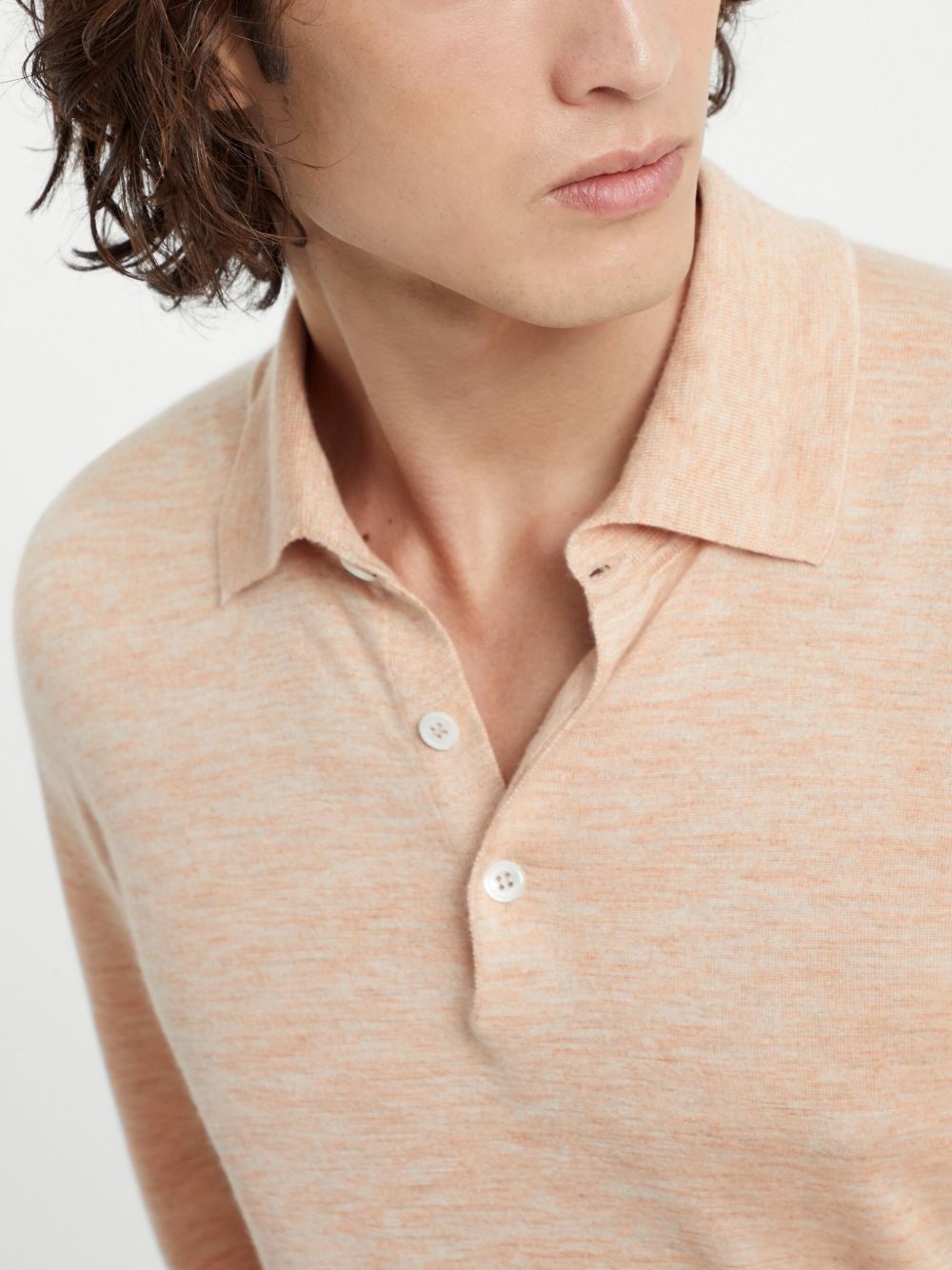 cashmere-silk knitted polo shirt - 5