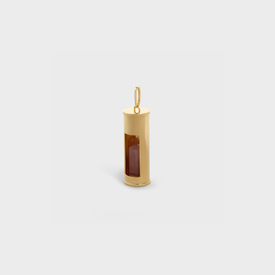 CELINE Celine Separables Secret Stone Pendant in Brass with Gold Finish and Rose Quartz outlook