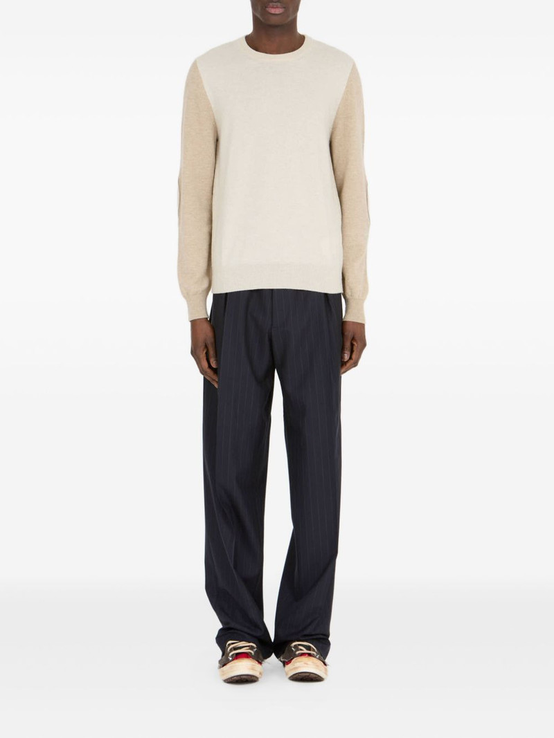 Maison Margiela panelled crewneck sweater outlook