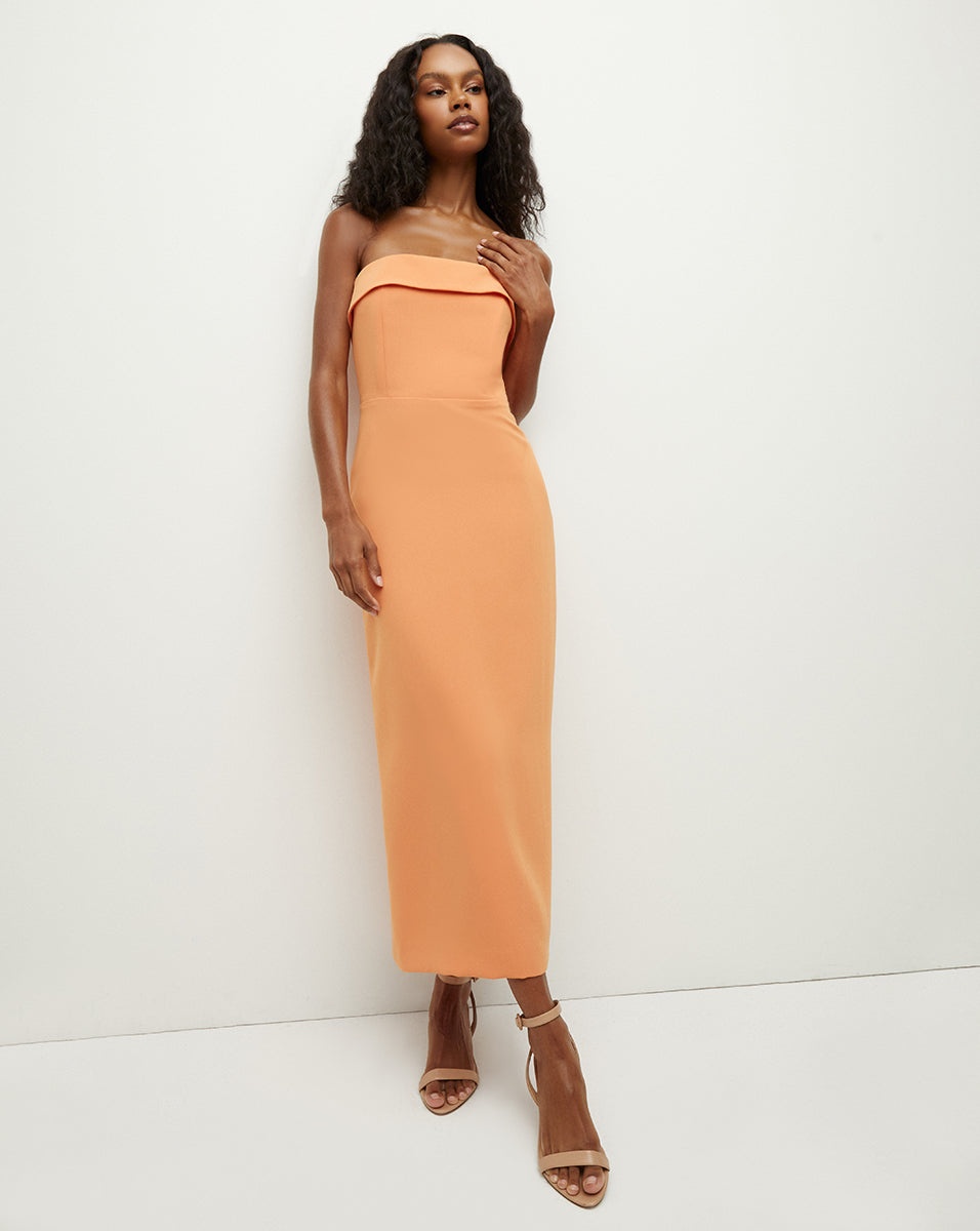 ABSOL CREPE STRAPLESS DRESS - 4