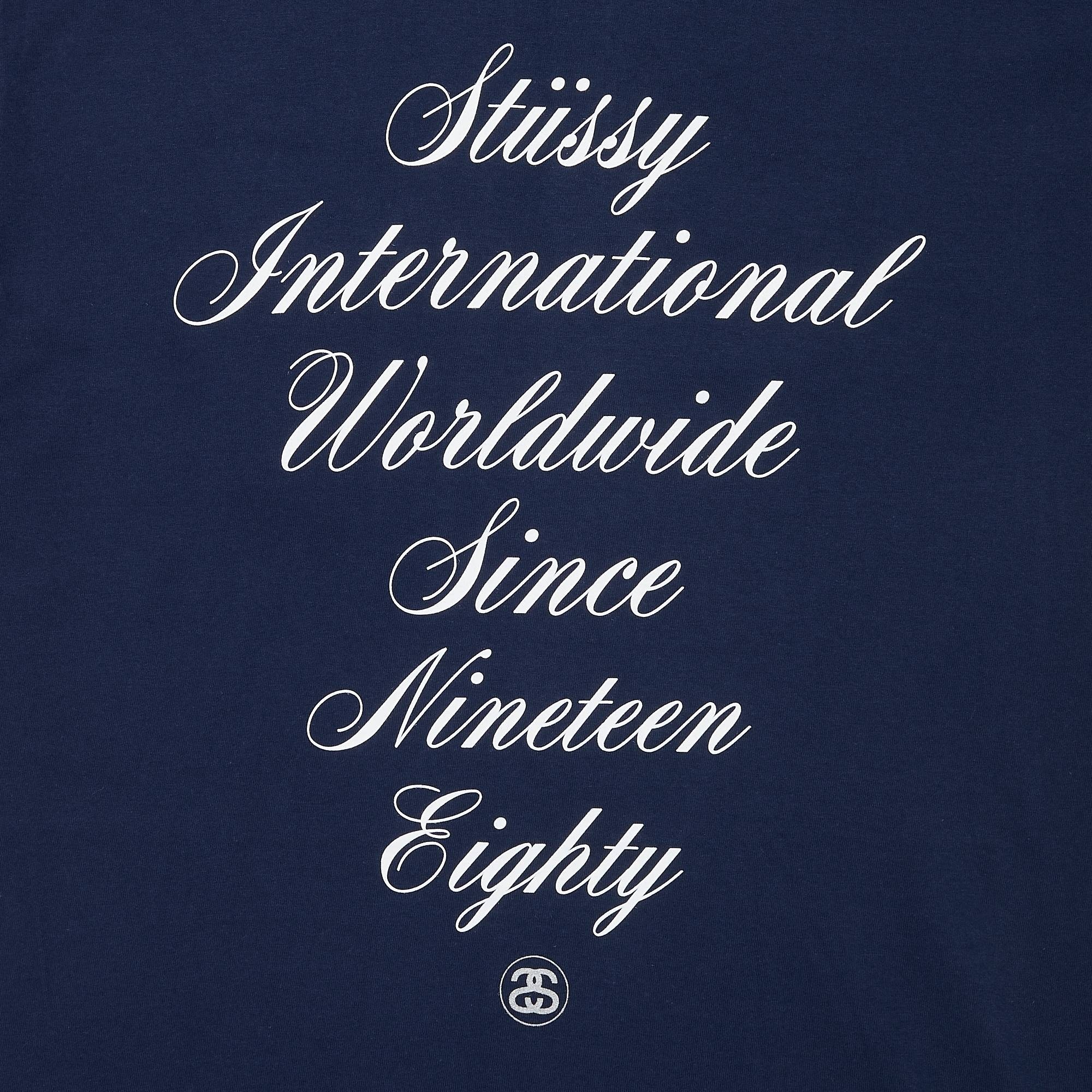 Stussy International Script Tee 'Navy' - 3