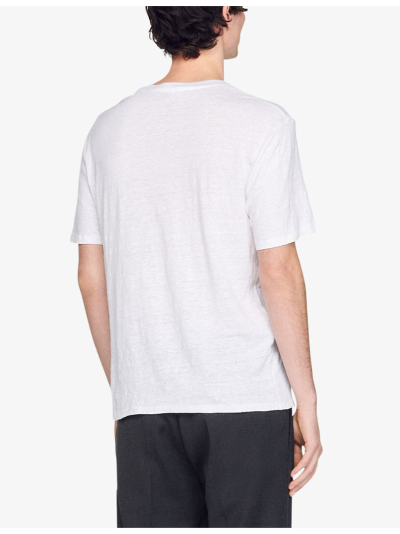 Crewneck linen-jersey T-shirt 4