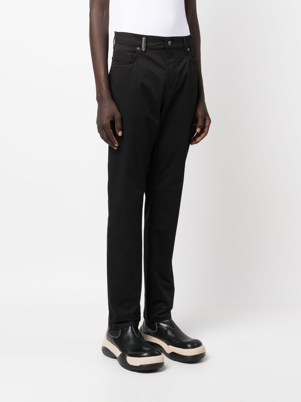 mid-rise straight-leg trousers - 3