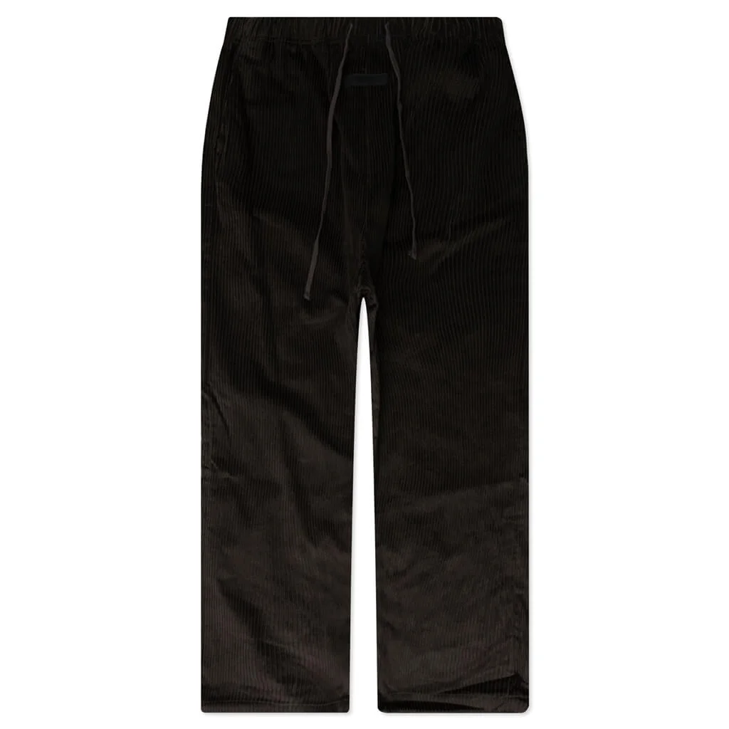 WOMEN'S RELAXED CORDUROY TROUSER - OFF BLACK - 1