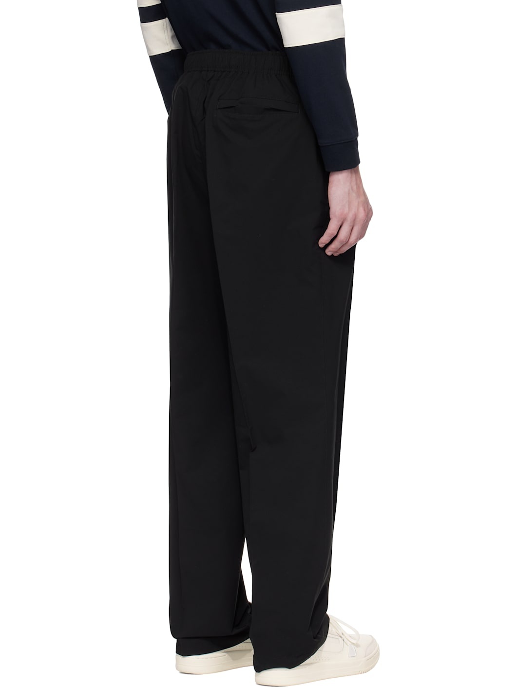 Black Straight Cut Technical Trousers - 3