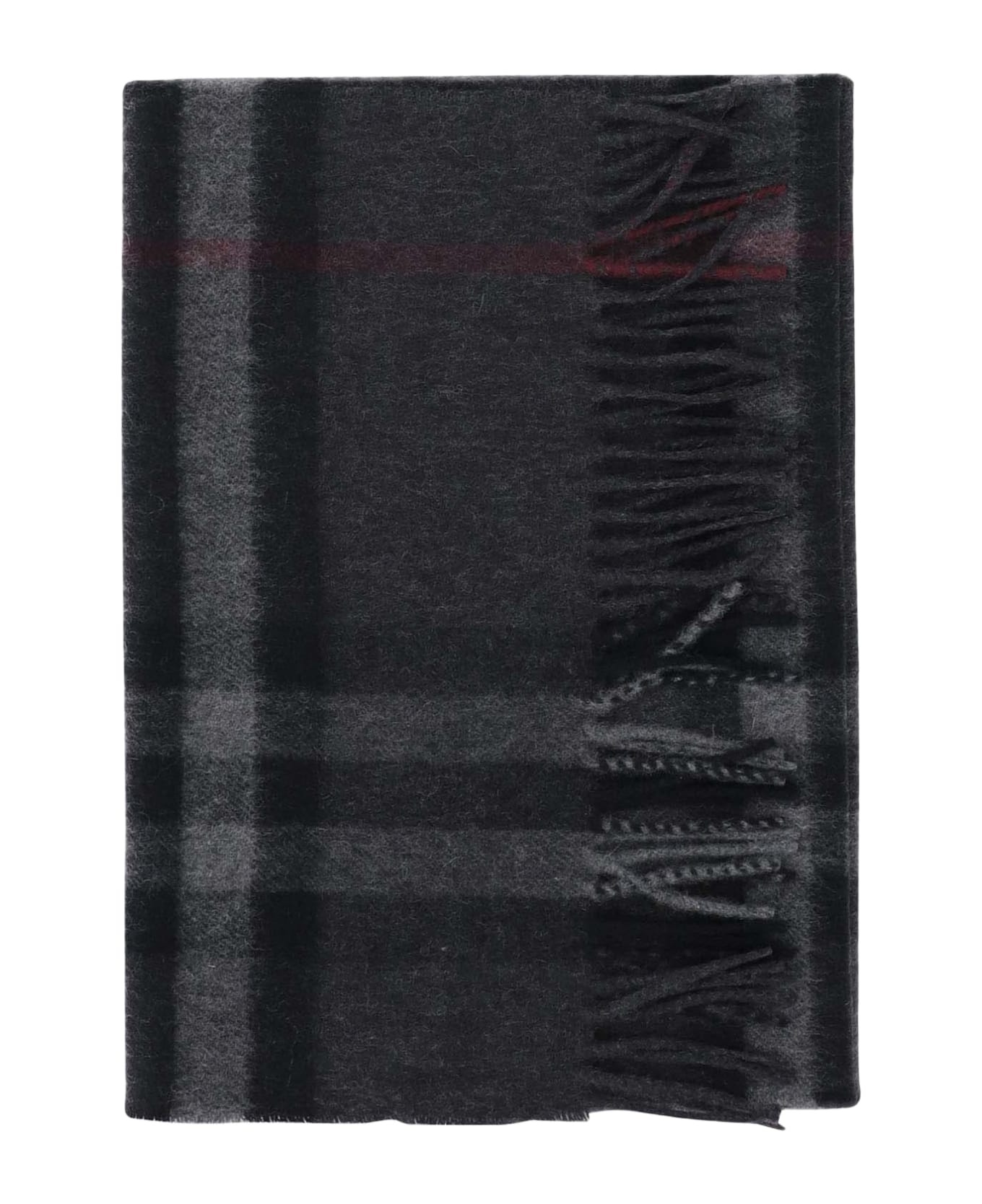 Cashmere Scarf With Check Pattern - 1