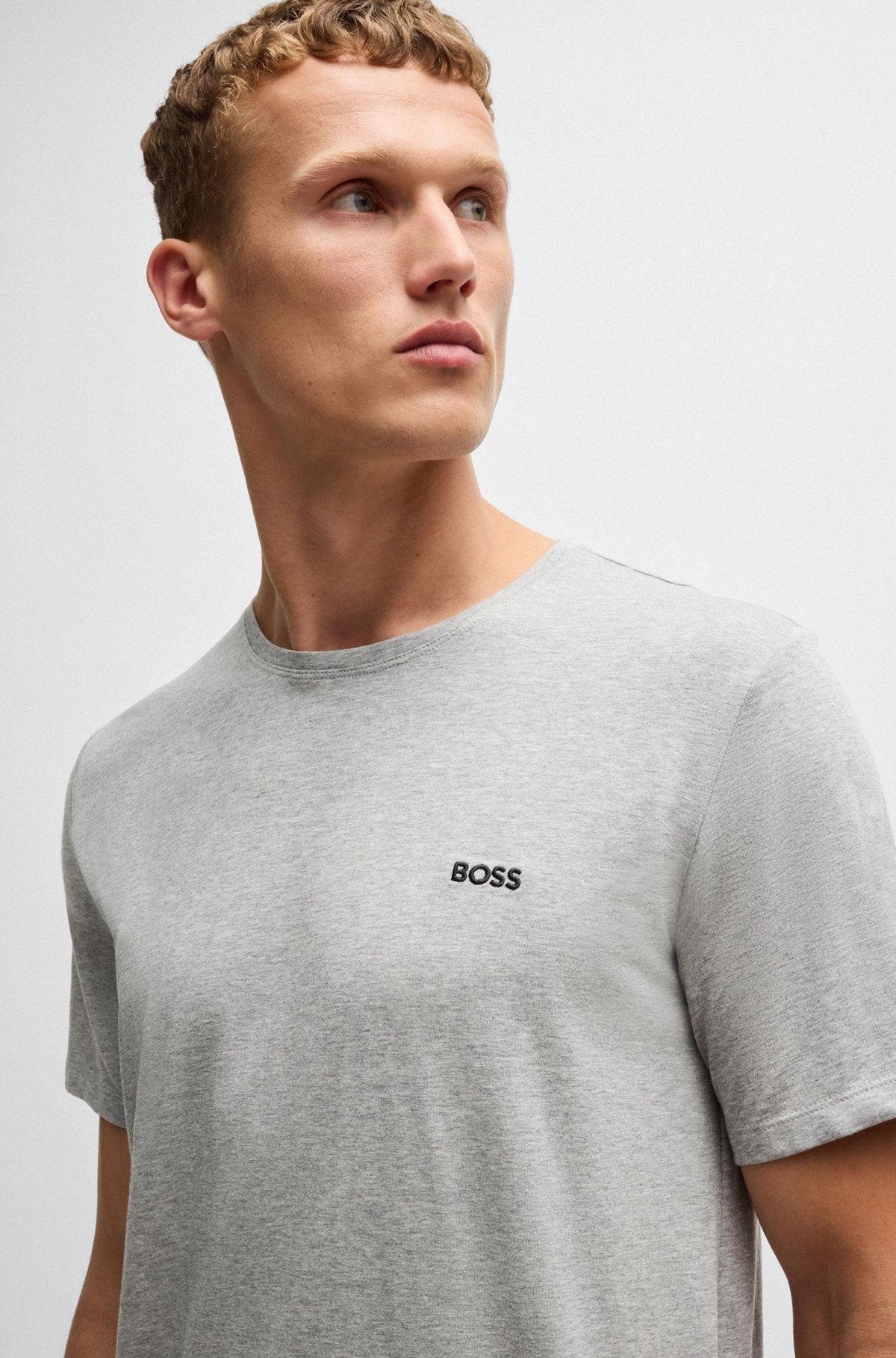 STRETCH-COTTON REGULAR-FIT T-SHIRT WITH LOGO DETAIL - 5