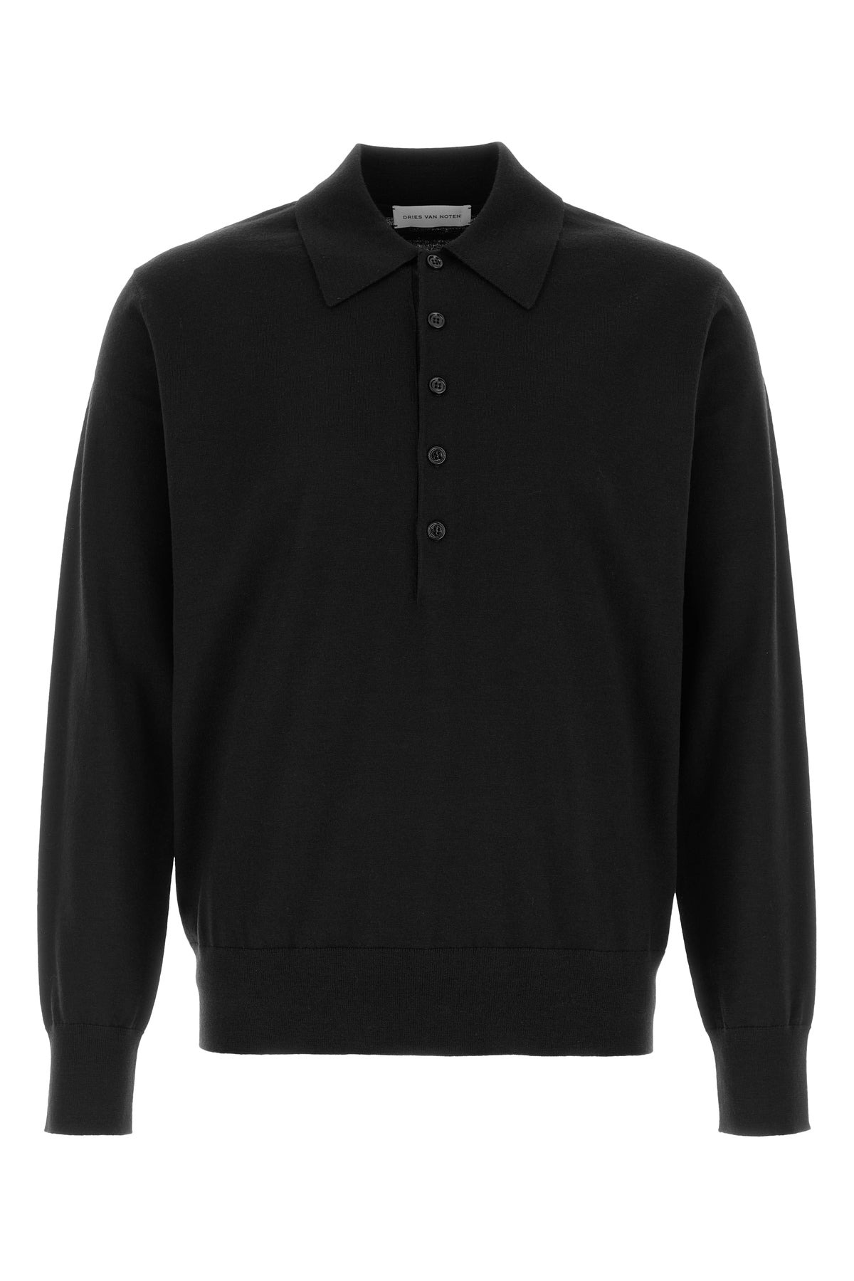 Black wool Muano polo shirt - 1