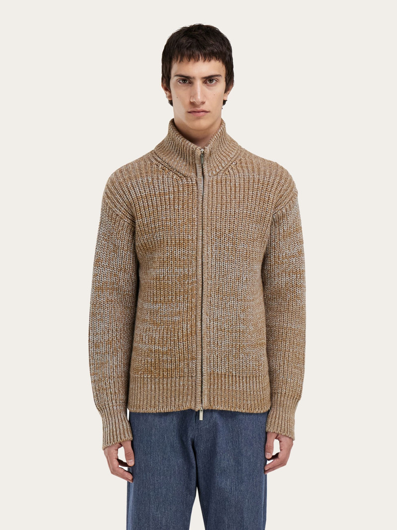 FERRAGAMO High neck cardigan outlook