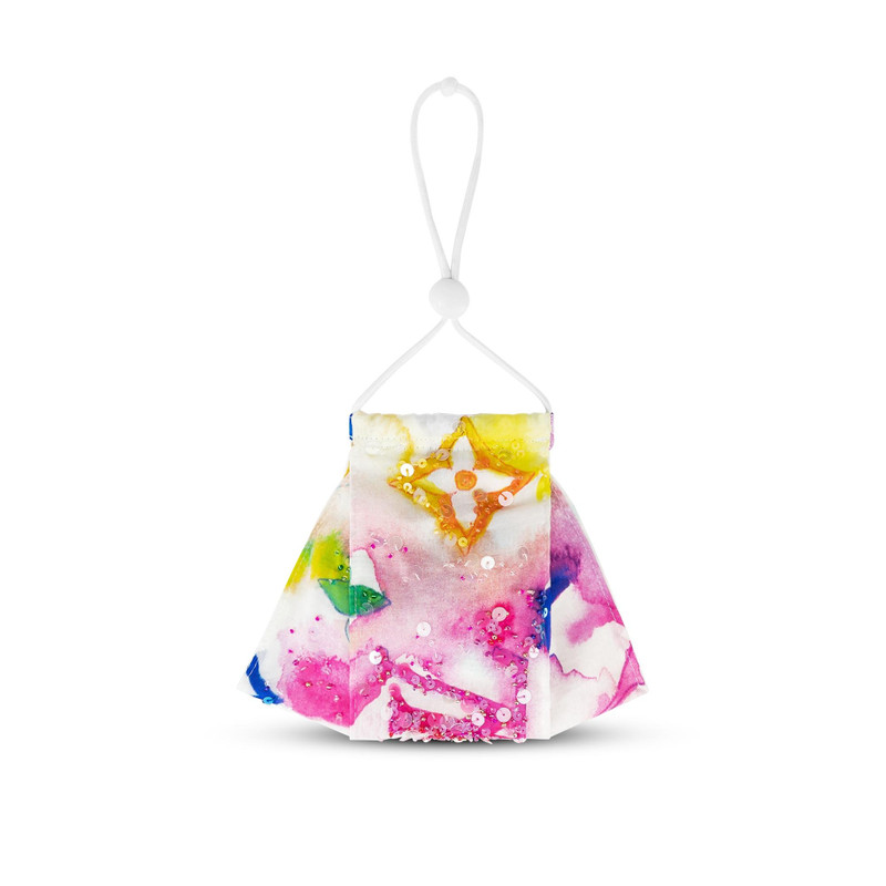 Monogram Watercolor Embroidered Mask Cover 4