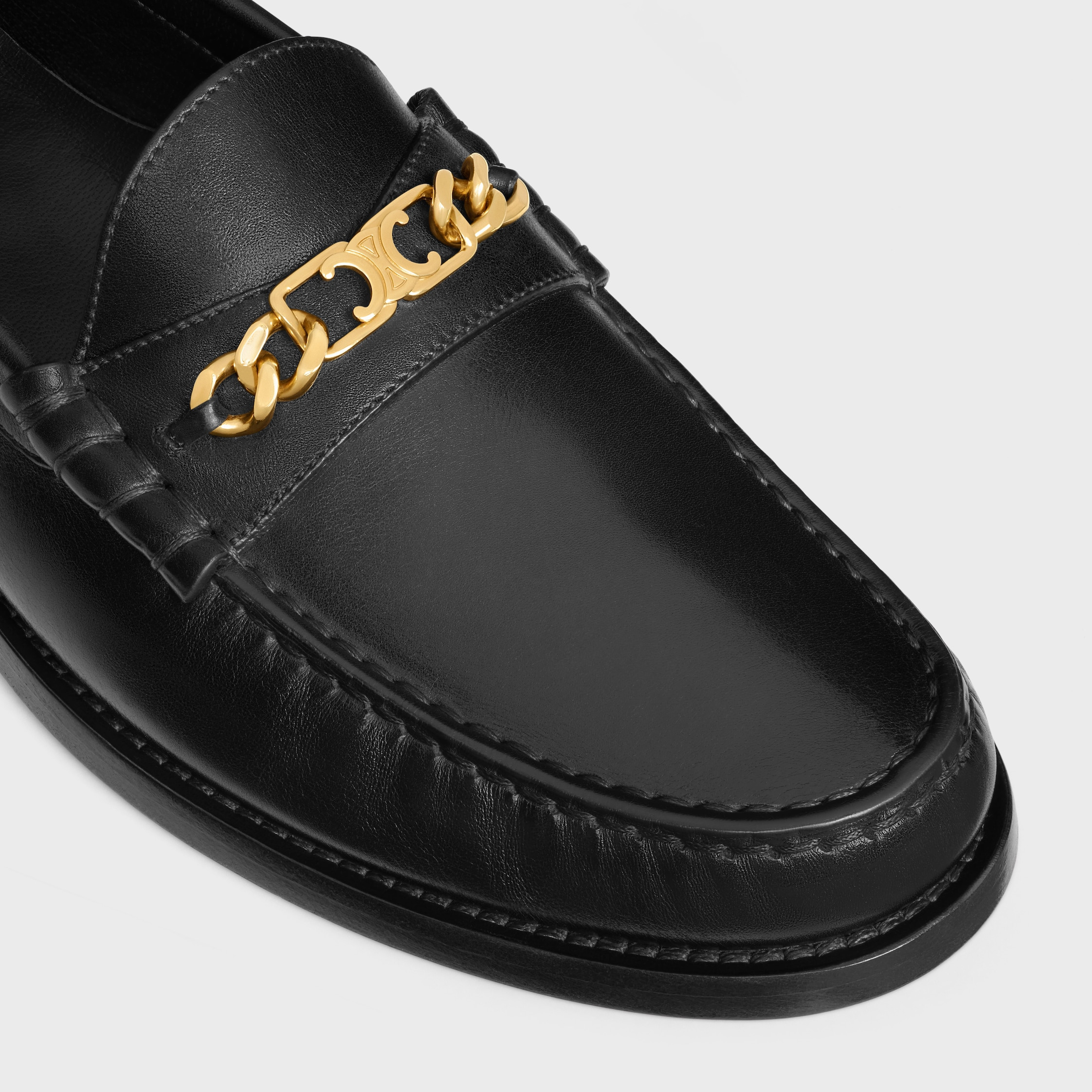 CELINE LUCO TRIOMPHE CHAIN LOAFER in CALFSKIN - 4