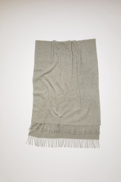 Acne Studios Oversized wool scarf light grey melange outlook