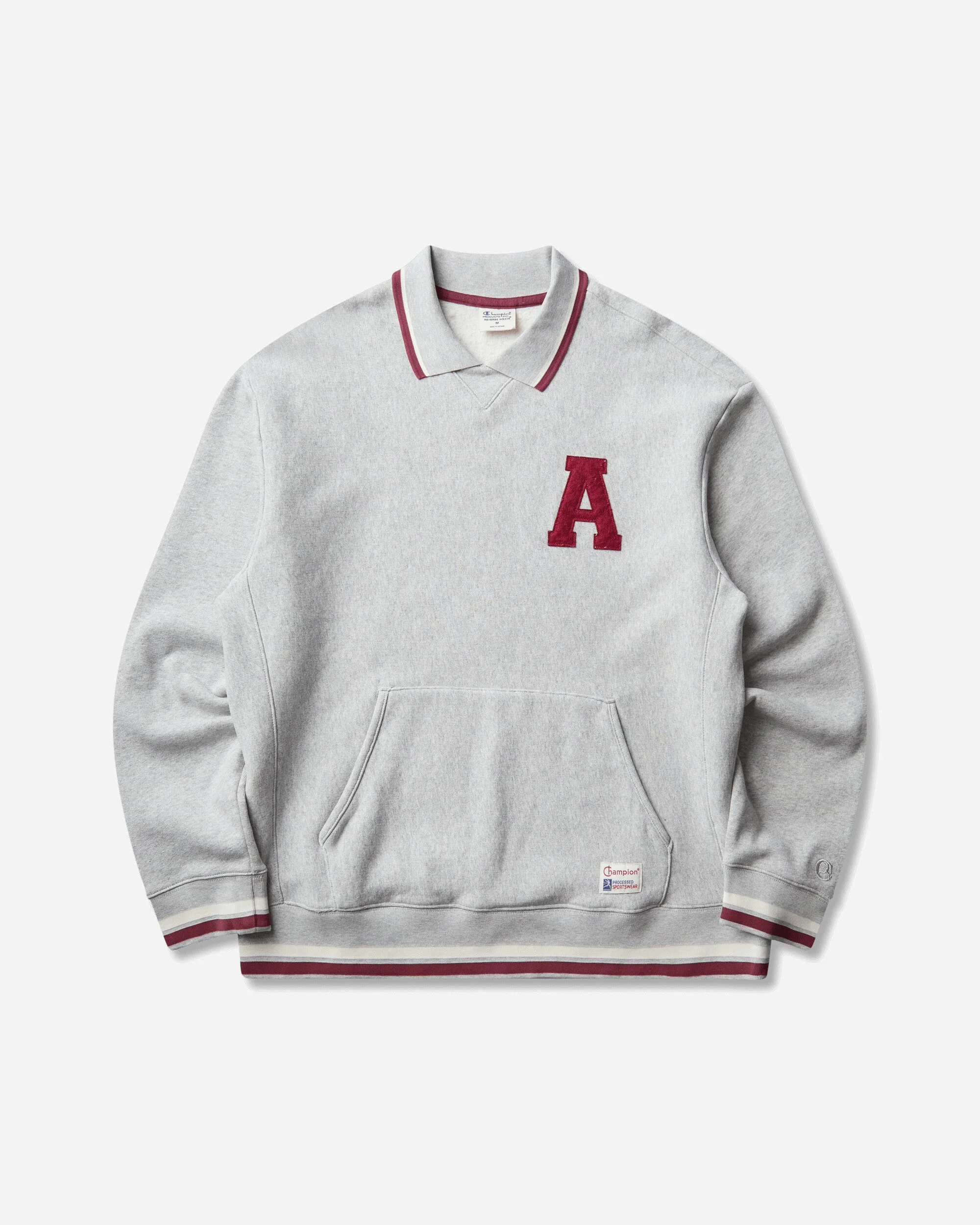 Men's Modern Ametora Reverse Weave Polo Collar Sweatshirt Off-White - 1