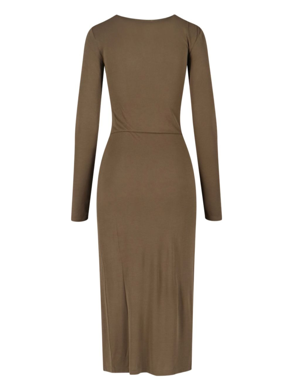 side-ruched midi dress - 2
