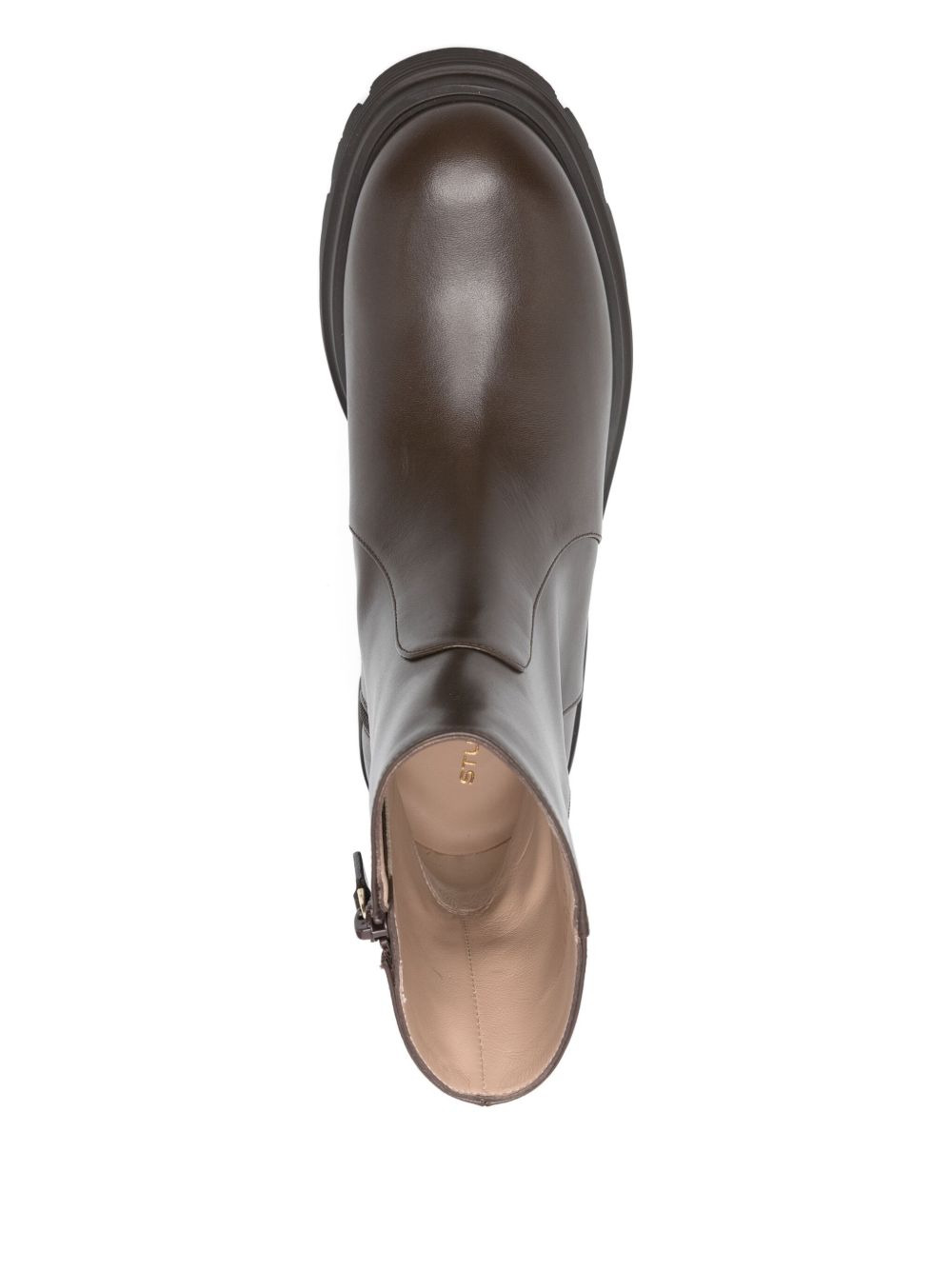 zip-detail leather boots - 4