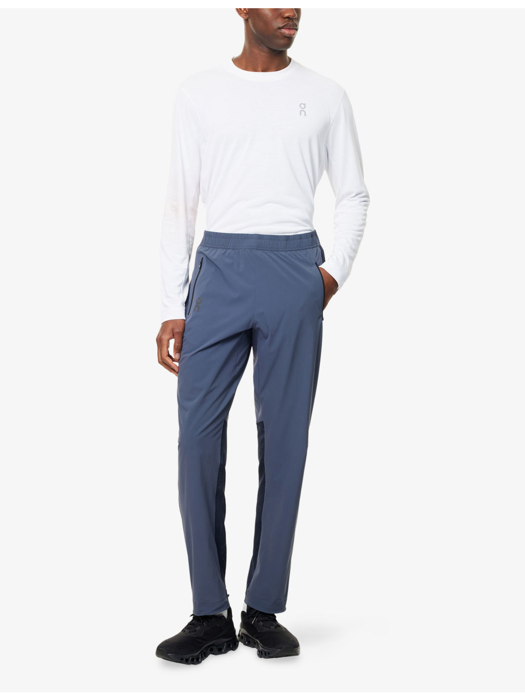 Logo-Print Mesh-Panelled Stretch-Woven Trousers - 2