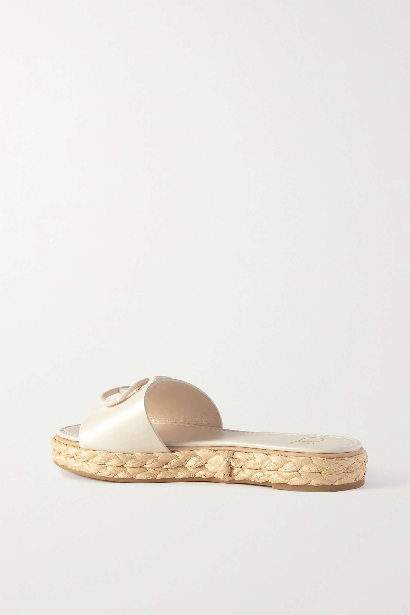 Valentino Garavani VLOGO leather espadrille slides - 3