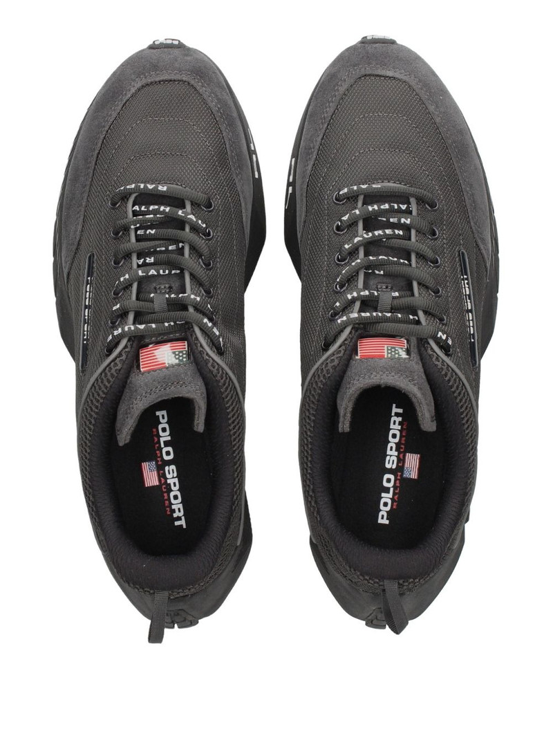 mesh-panel suede trainers 3