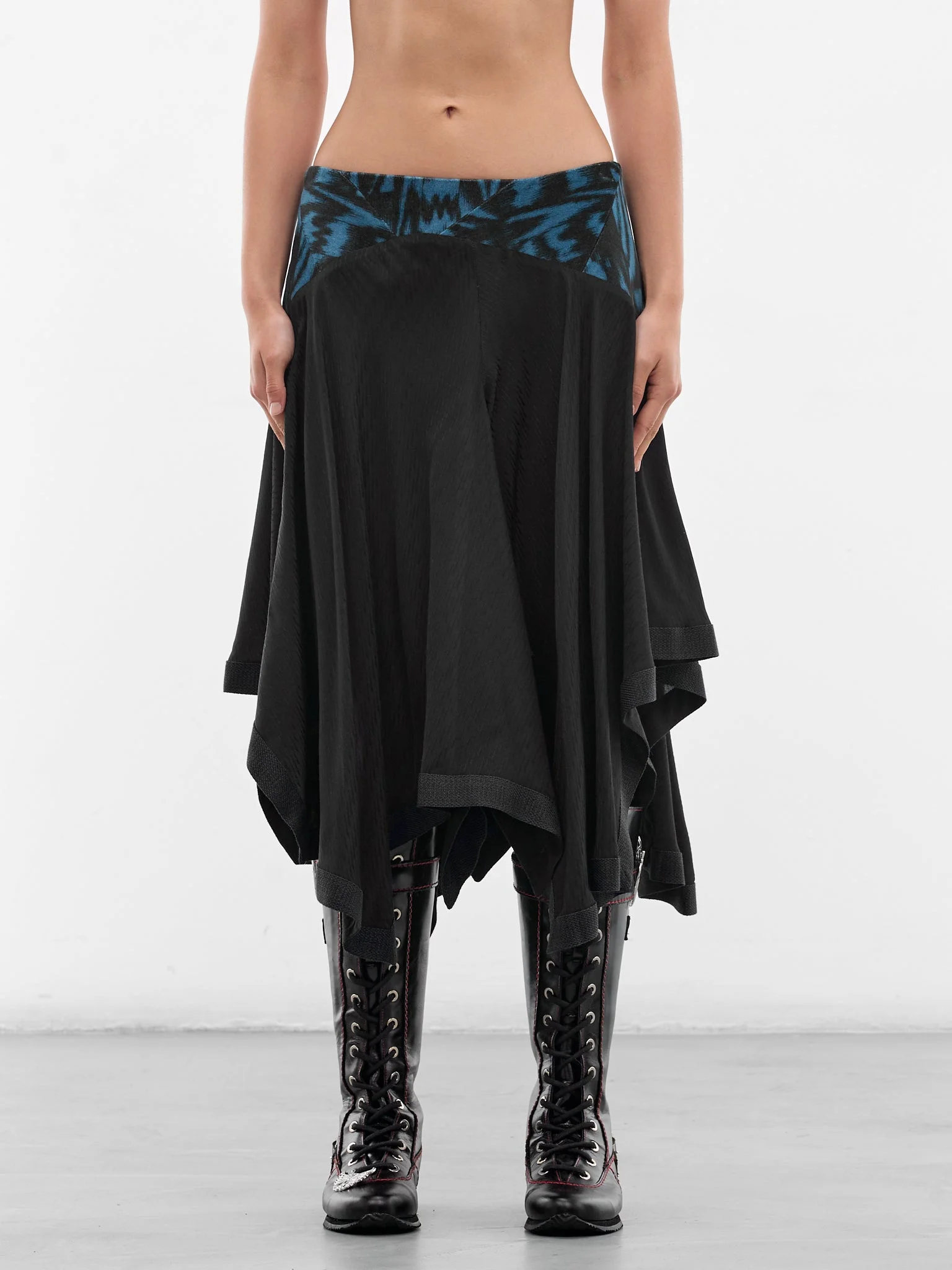 Black Klapheck Asymmetric Midi Skirt - 1