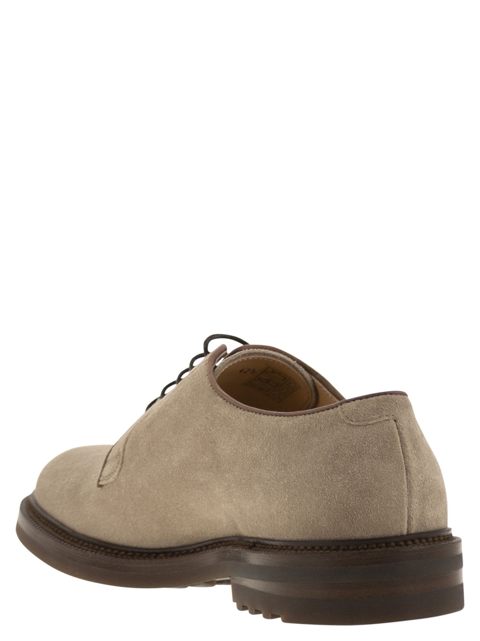 Brunello Cucinelli Men Suede Derby - 3