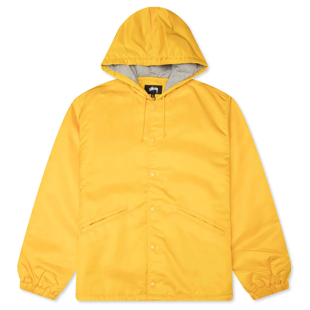 HOODED COACHES JACKET - YELLOW - 1