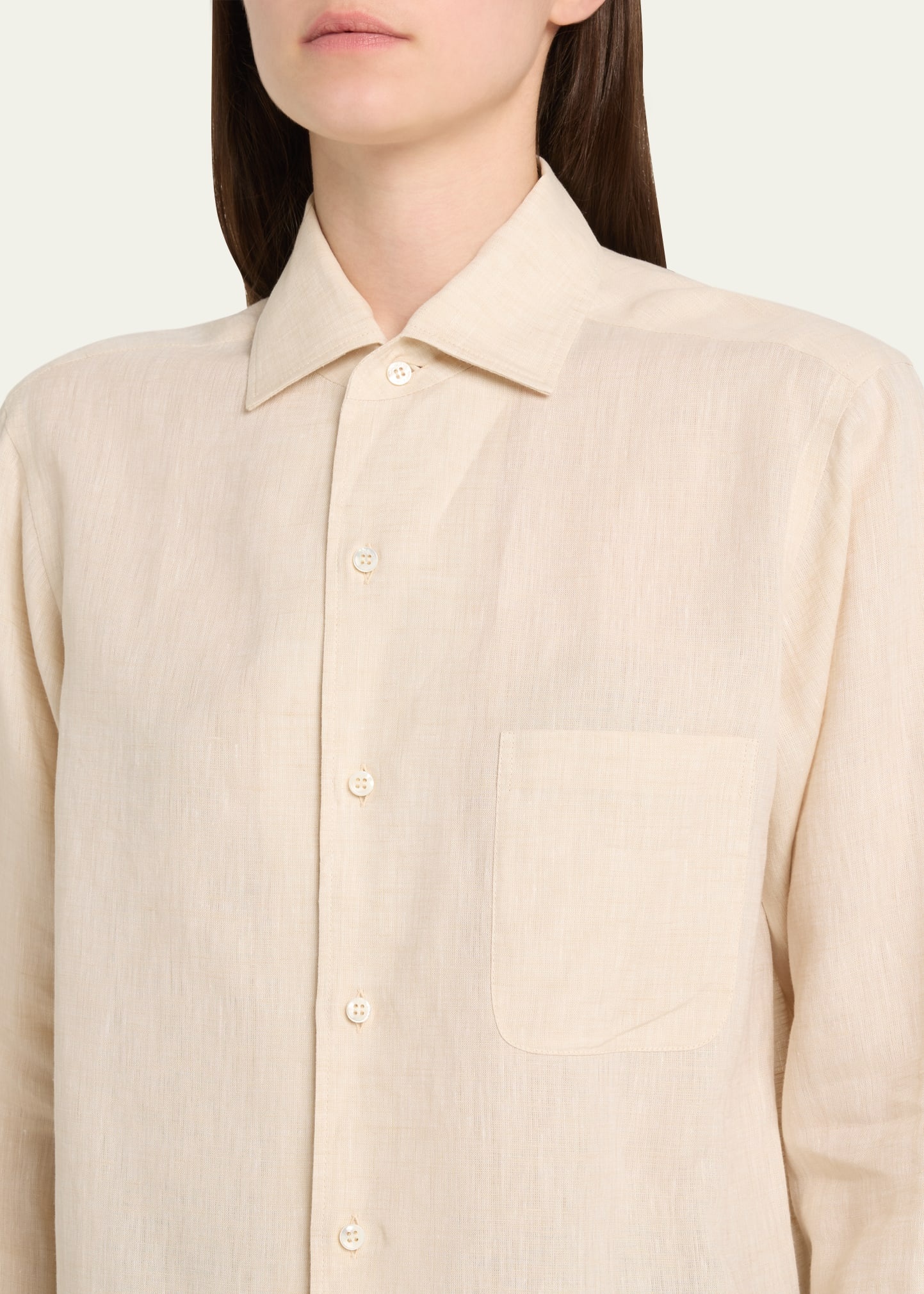 Andre Button Down Linen Solaire Shirt - 5