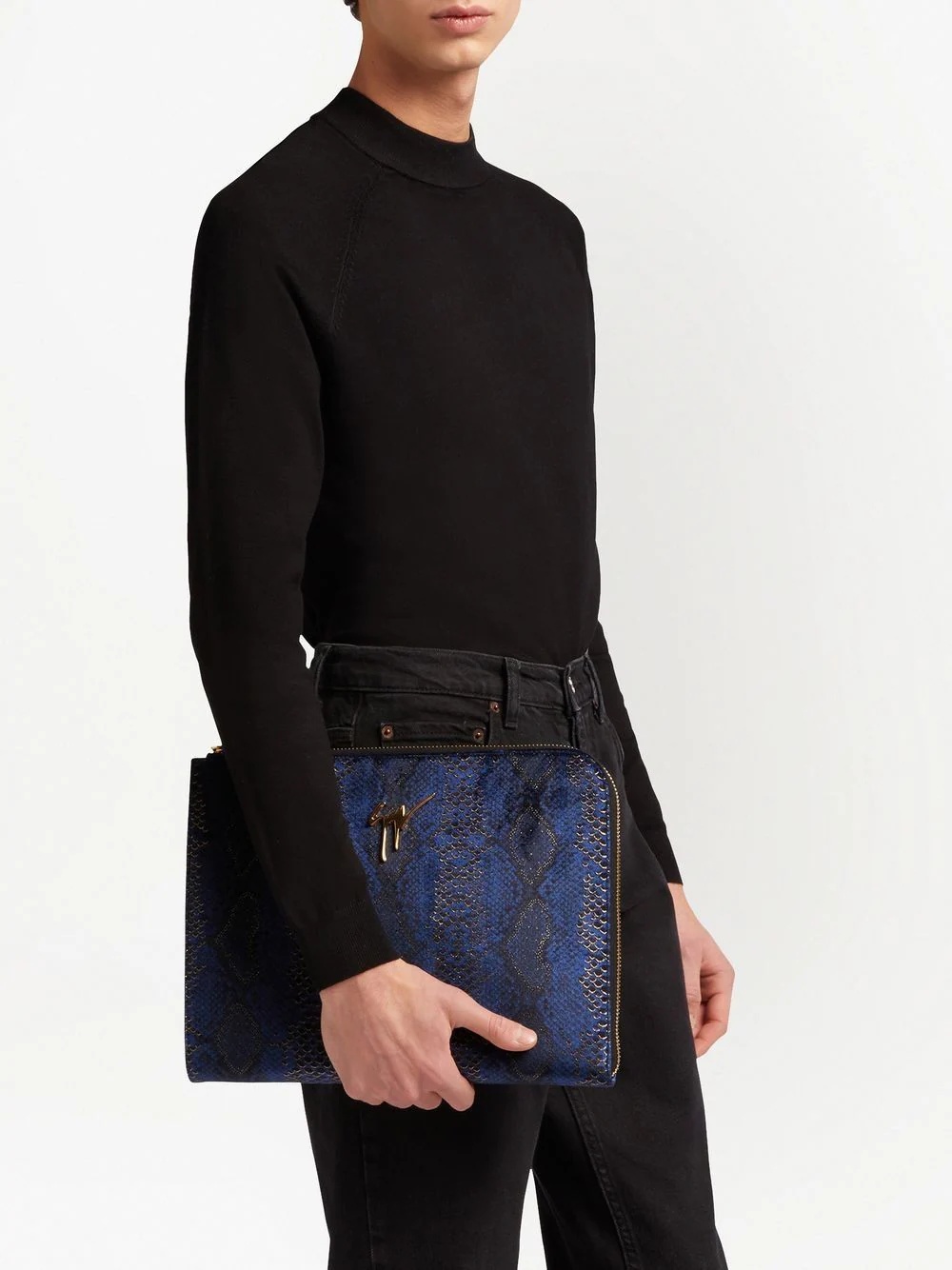 Fabian snakeskin-effect clutch bag - 2