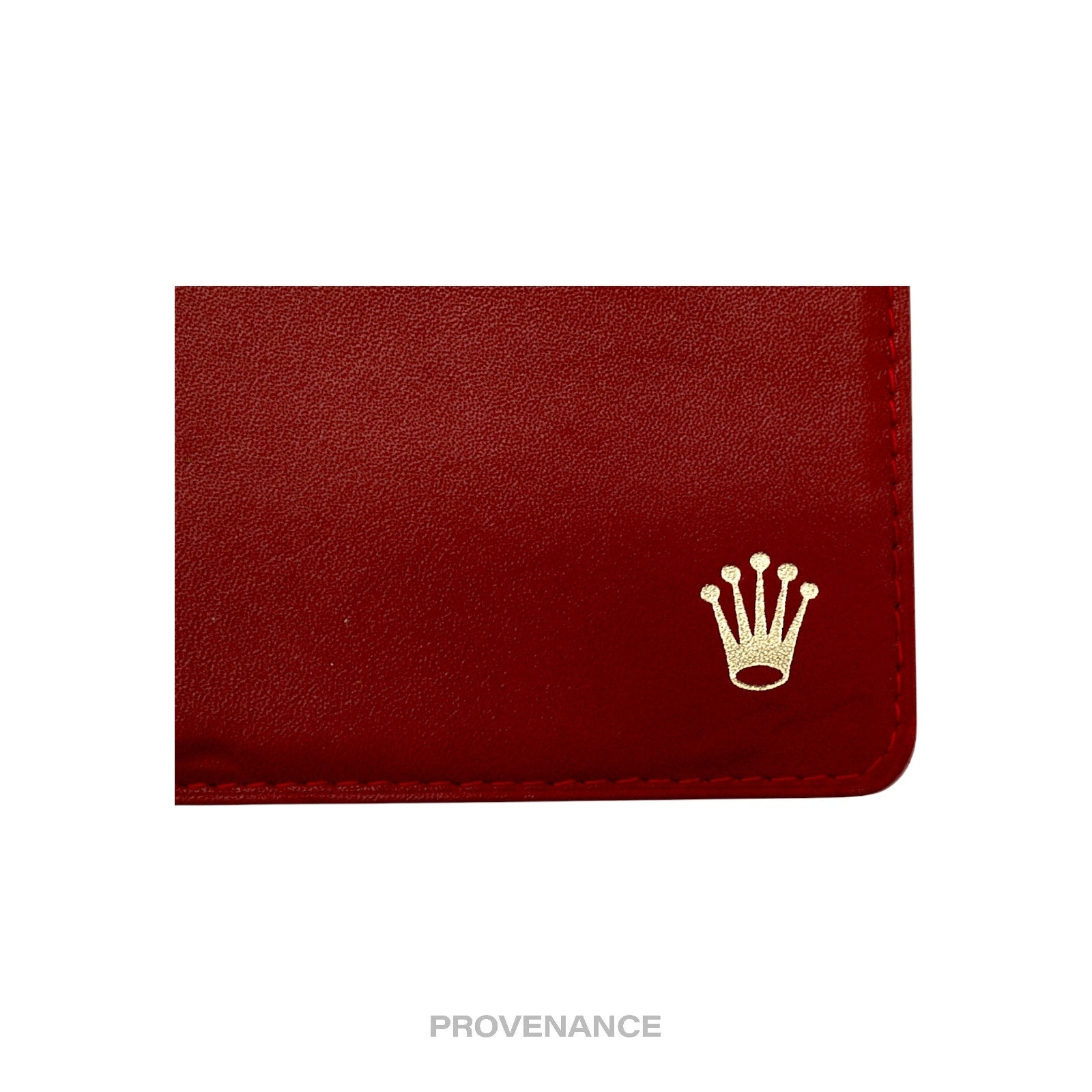 Rolex Card Holder Wallet - Red Leather - 5