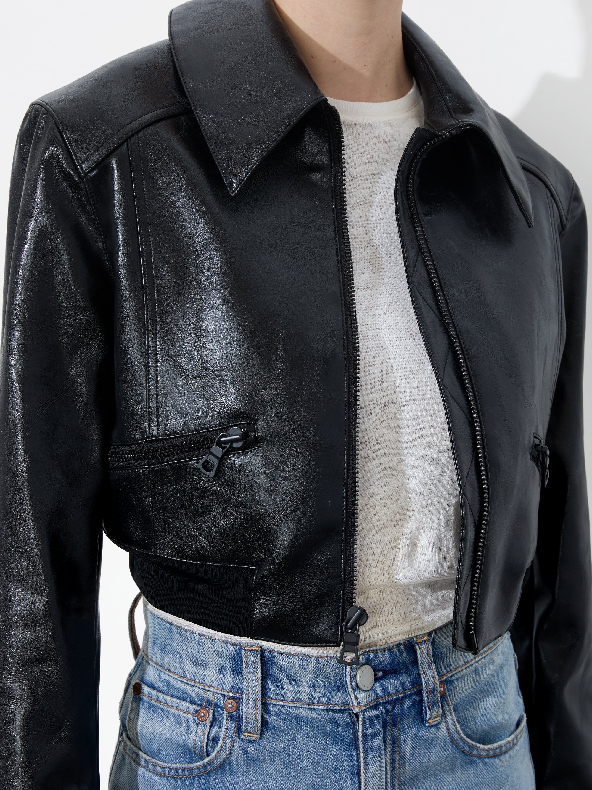 HYDE CROPPED VEGAN JACKET - 5