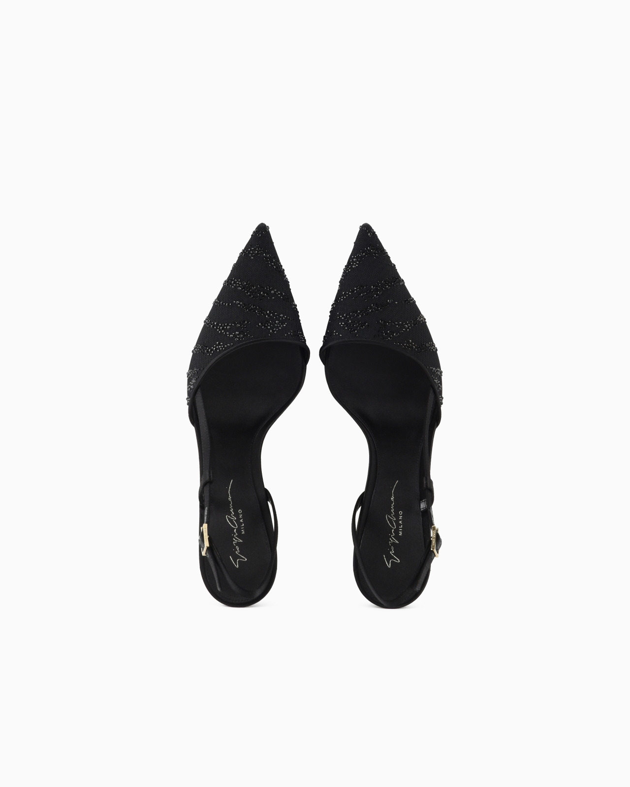 MESH AND RHINESTONE SLINGBACKS - 3
