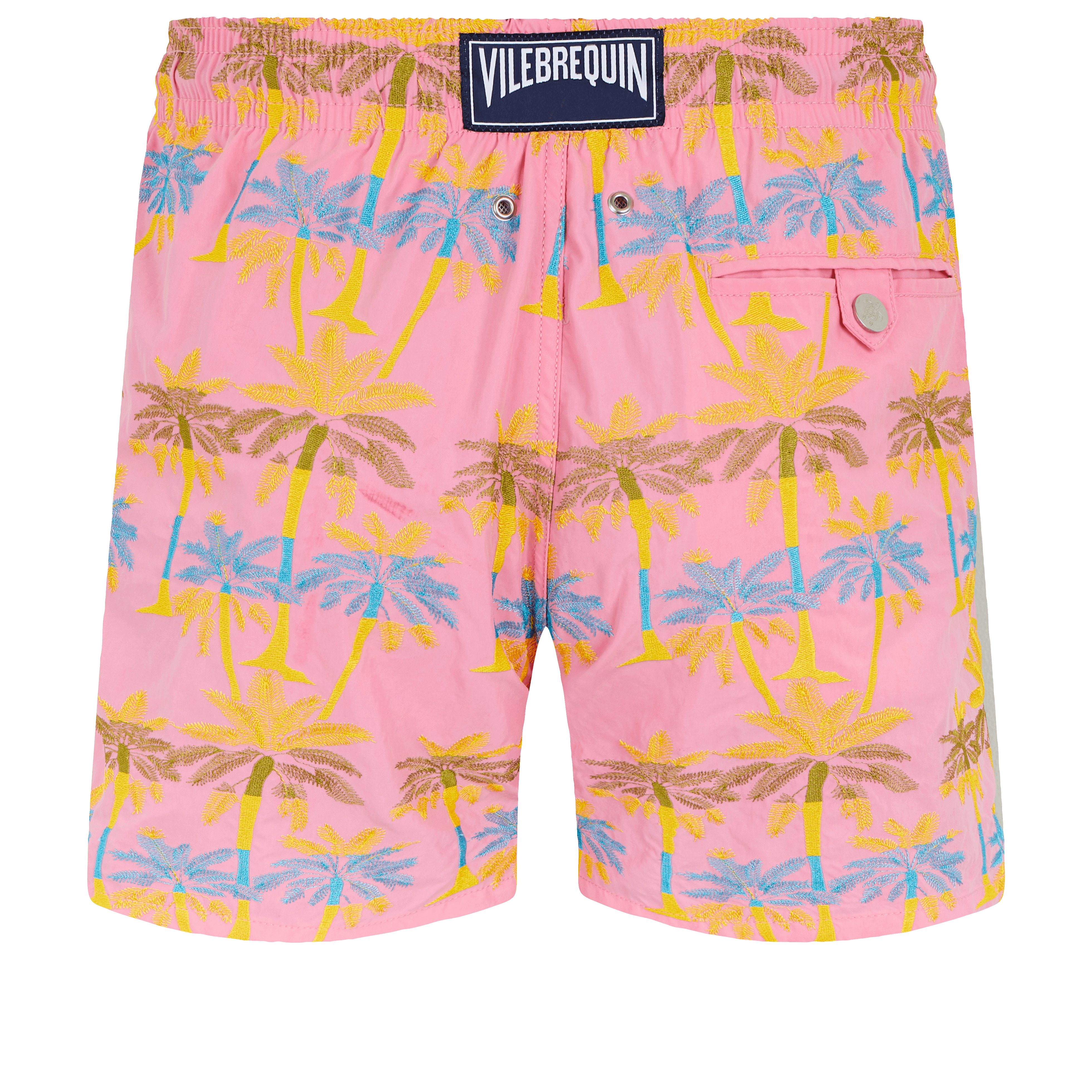 Men Swim Trunks Embroidered 1990 Striped Palms - Limited Edition - 2