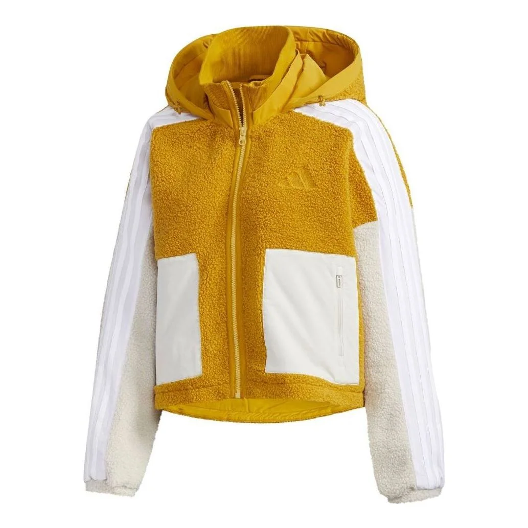 (WMNS) adidas Urban BOA Short Knitted Jacket 'White Tan' GM1425 - 1