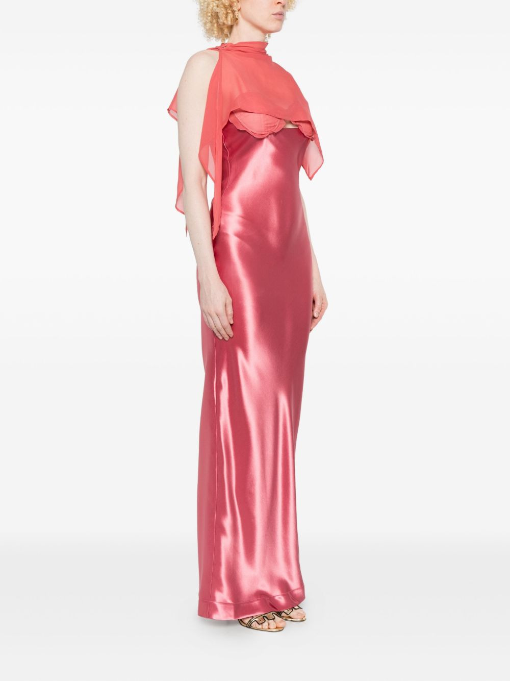 Suki satin cape dress - 3