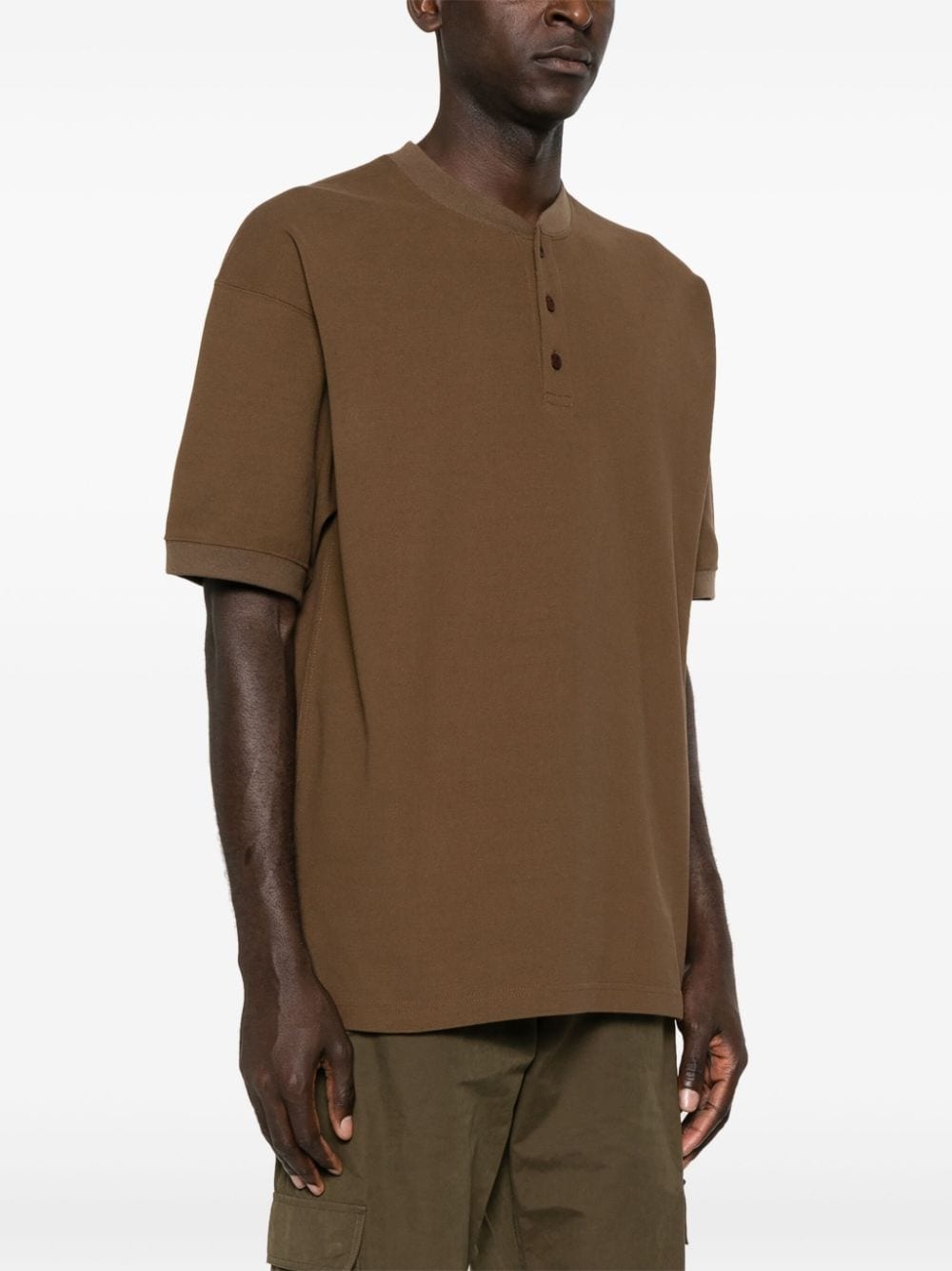 piqué-weave cotton T-shirt - 3