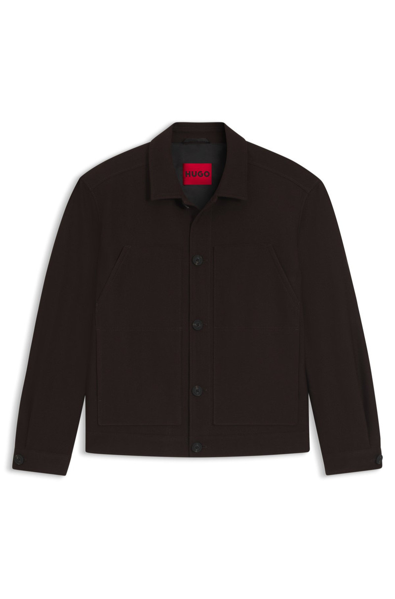 SLIM-FIT JACKET IN HERRINGBONE PERFORMANCE-STRETCH CLOTH 1