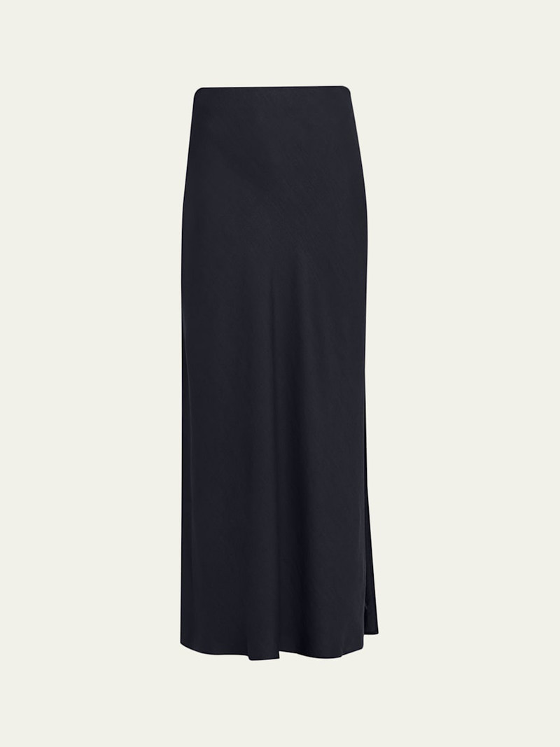 Stretch Linen Pull-On Maxi Skirt 1