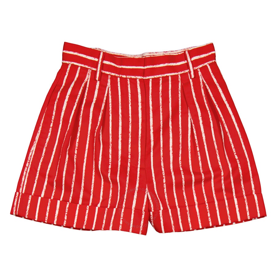 Moschino Ladies Red Striped Mini Shorts, Brand Size 38 (US Size 4) - 1
