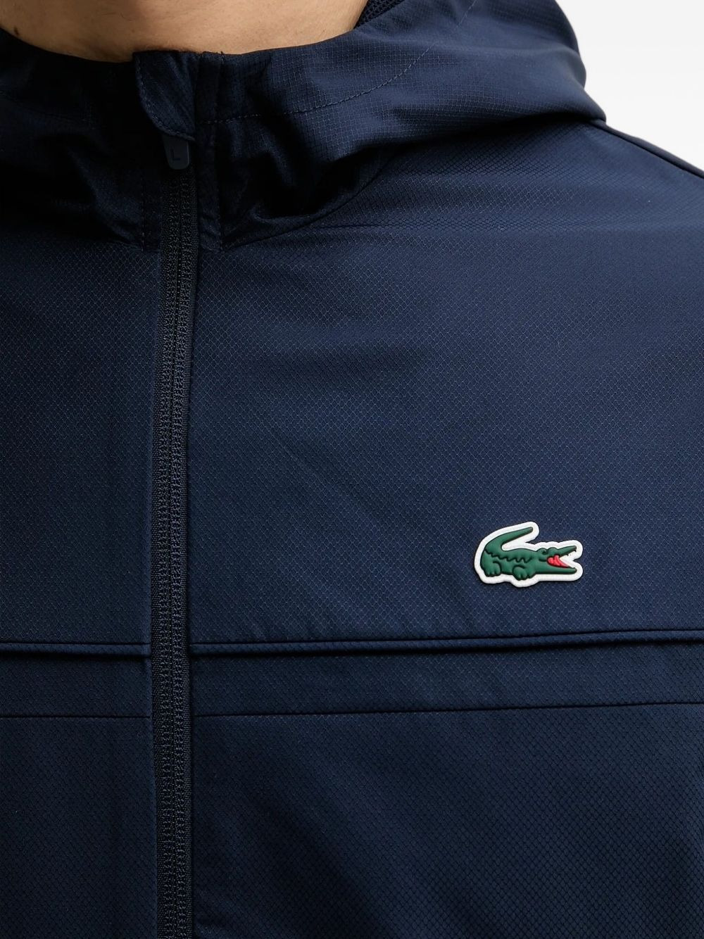 panelled zip-up hooded jacket - 4