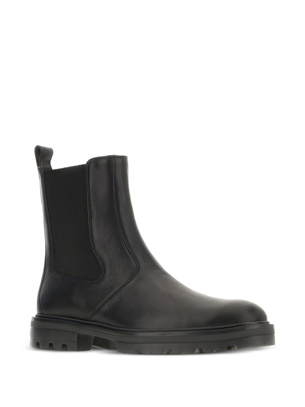 elastic-panel leather boots - 2