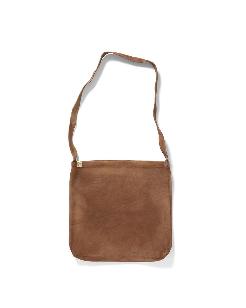 LEATHER RECORD BAG DMGD BROWN 1