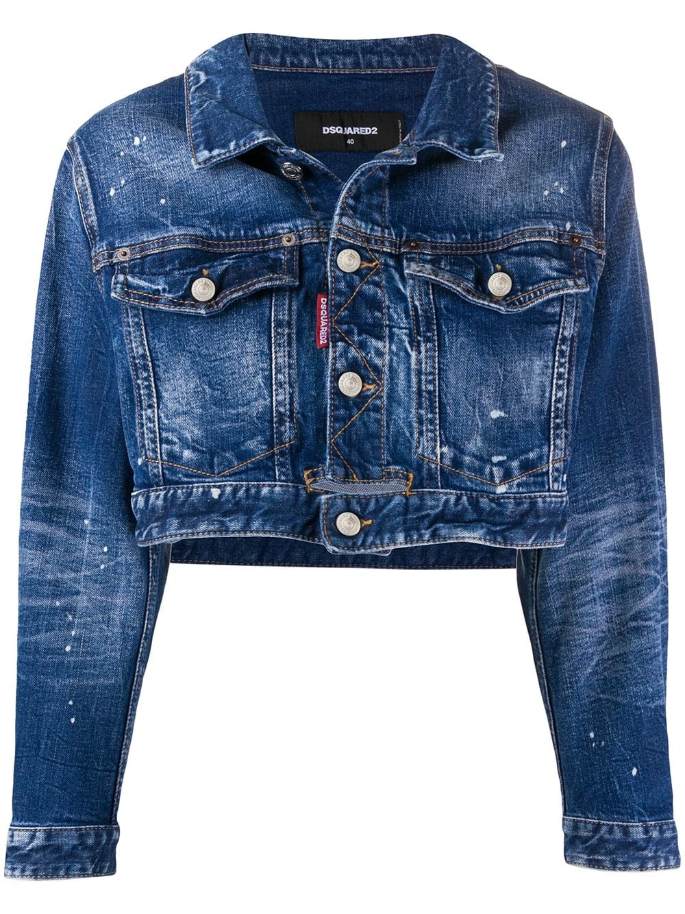 Icon cropped denim jacket - 1