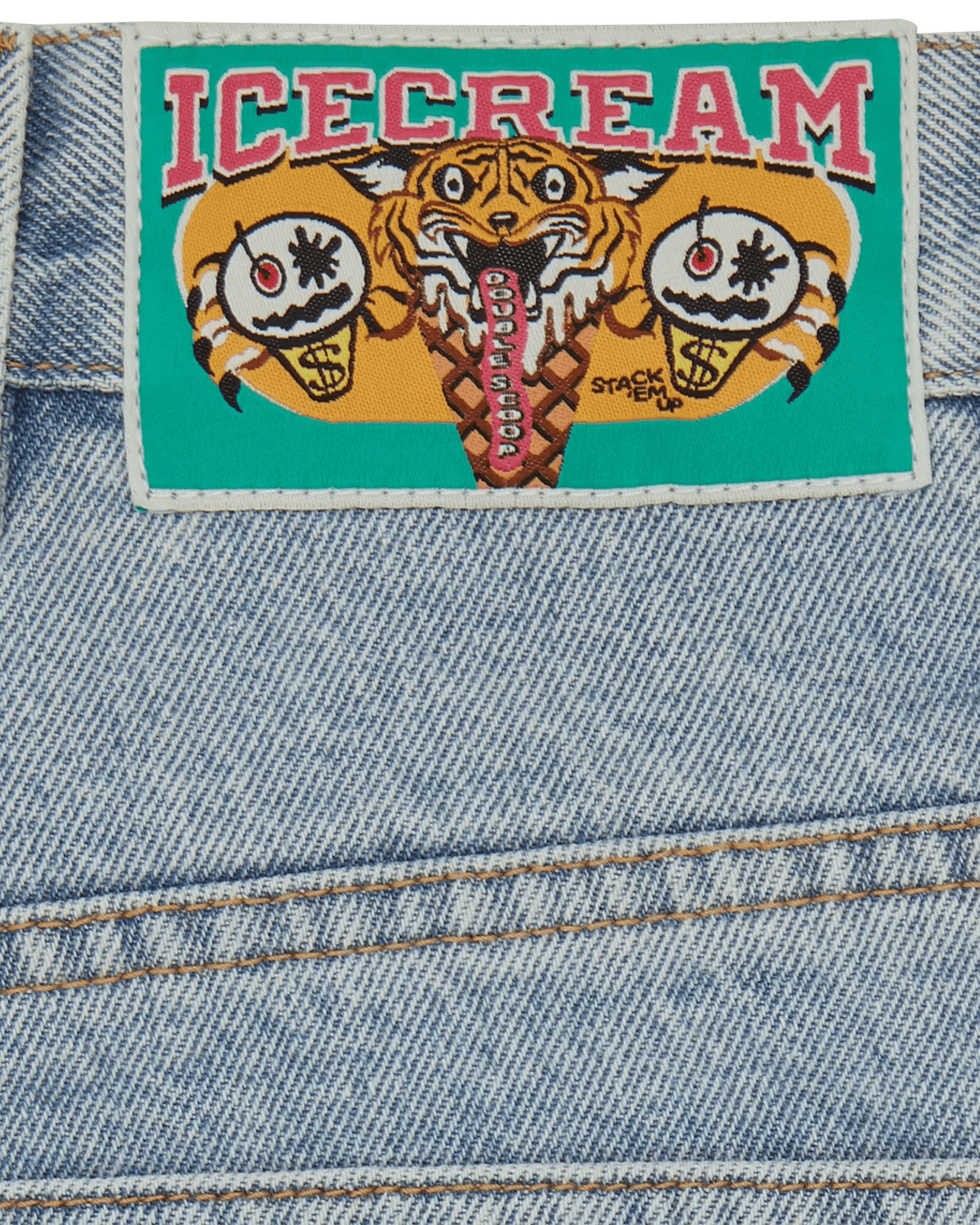RUNNING DOG DOUBLE SCOOP DENIM PANT - 9
