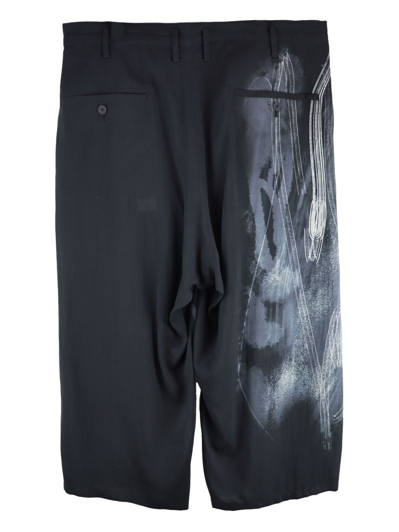 Yohji Yamamoto spray-painted trousers outlook