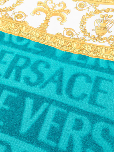 VERSACE Baroque trim beach towel outlook